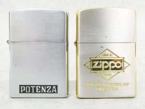 02 69-595310-13 [Y] Zippo ジッポ ロゴ 97年 PRINCE LIGHTER WILD45 POTENZA オイル ライター 2点 セット 喫煙具 旭69