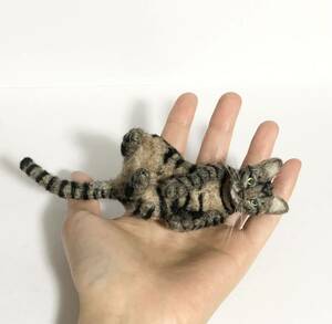 キジトラ猫　猫　羊毛フェルト　ハンドメイド