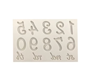 【G1】数字　英文字　アルファベット　誕生日　シリコンモールド　レジン 樹脂粘土 石膏 0608