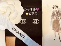 レア　シャネル　Chanel ヴィンテージ　ネット　編み込み　ココマーク　ピアス