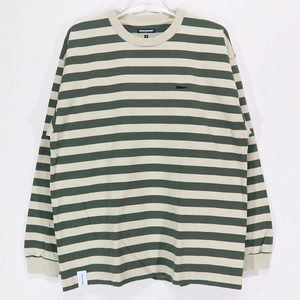 DESCENDANT ディセンダント 21AW VERN BORDER LS 212ATDS-CSM30 ボーダー ロングスリーブ Tシャツ ロンT 長袖 ベージュ Fez