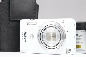 【 極美品 | 動作保証 】 Nikon COOLPIX S6900 ナチュラルホワイト 【 純正の専用ケース 追加付属 】