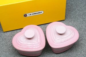 未使用 ル クルーゼ プチラムカンダムール　2個セット 耐熱容器 洋食器 ハート LE CREUSET