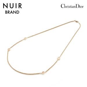 【先着50名限定クーポンを配布中!!】 クリスチャンディオール Christian Dior ネックレス ロゴ ゴールド
