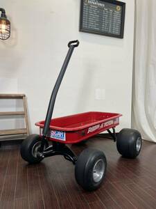 ラジオフライヤー カスタム 迫力あるカート用タイヤ 仕様 ダンロップ RADIO FLYER スチールワゴン ワイド アメリカン ガレージ キャンプ