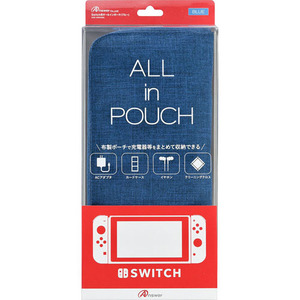 まとめ得 アンサー Switch用 ALL in POUCH(ブルー) ANS-SW008BL x [2個] /l