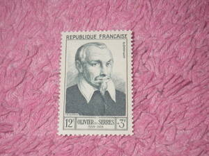 フランス切手　著名人切手　農学者ドセール　１９５３年発行　未使用
