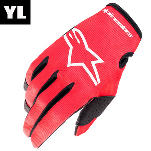 【ネコポス便￥253】 ALPINESTARS ’23 ユース ラダーグラブ マーズレッドホワイト YL(7)サイズ ＃3541823-3120 【子供用】