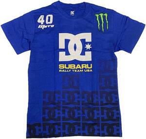 DC SHOE Dave Mirra 40 S.R.T.USA Team モンスターエナジー MONSTER ENERGY SUBARUスポンサードTシャツ(ブルー) (XXL)[並行輸入品]