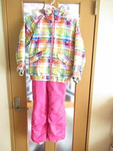 ★良品★　Disney　IGNIO　スキー　スノーボード　ウェア　ジャケット　パンツ　上下2点セット　子供　女の子　140cm　SU7746