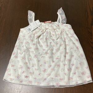 新品　キッズ女の子　キャミソール ホワイト　花柄　サイズ150㎝