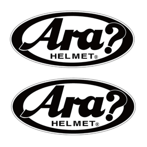 （反射） パロディ 面白ステッカー あれ？Arai？「Ara?」 2枚セット バイク ヘルメット