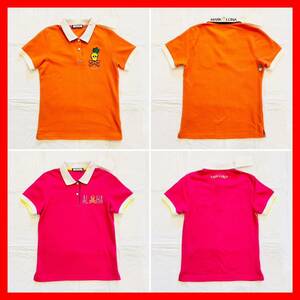【限定】 MARK&LONA マークアンドロナ　ポロシャツ 半袖　オレンジ ピンク　タグ付き