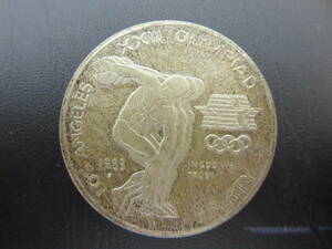 #34035　古銭　1983年　ロサンゼルスオリンピック　1ドル銀貨
