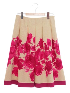 エムズグレイシー Pink Rose Skirt 917525 スカート 38 ピンク ITR4FL1XNOF8