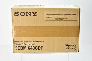 未開封 SONY 3.5型 MOディスク 640MB × 50枚入り EDM-640CDF [ソニー][Windowsフォーマット][89609064]H