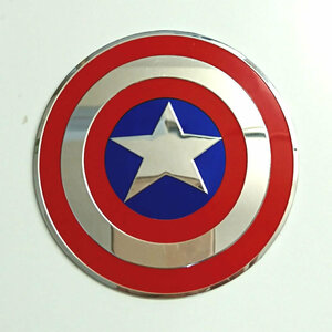 MARVEL (マーベル) Captain America (キャプテンアメリカ)　Shield Metallic Sticker　8ｃｍ　シール ステッカー　