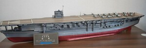 W4-18 模型 戦艦 日本 海軍 航空母艦 加賀 船 詳細不明 オブジェ 全長約141cm 現状品 新潟市内直接取引限定