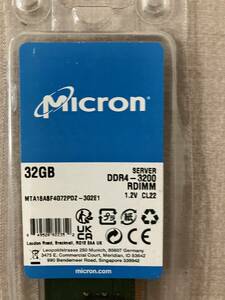 MTA18ASF4G72PDZ-3G2E1 DDR4-3200 ECC/REG CL22 32GB:2枚;