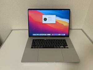 MacBook Pro late 2019 A2141 16インチ 8コア Intel Core i9 2.4GHz メモリ16GB SSD 500GB Radeon Pro 5300M 4GB シルバー