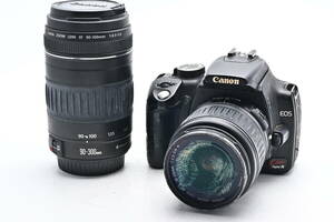 1B-195 Canon キヤノン EOS Kiss Digital N EF-S 18-55mm f/3.5-5.6 II USM + 90-300mm f/4.5-5.6 一眼レフデジタルカメラ