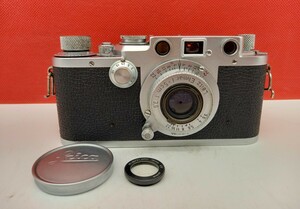 ■ LEICA IIIf 3f レッドダイヤル レンジファインダー フィルムカメラ Leitz Elmar 50/3.5 レンズ 動作確認済 シャッターOK ライカ 