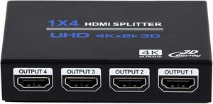 HDMI 分配器 1X4 1x4 HDMIスプリッター HDMI 分配器 1 入力 4 出力 HDMIスプリッターオーディオビデオ