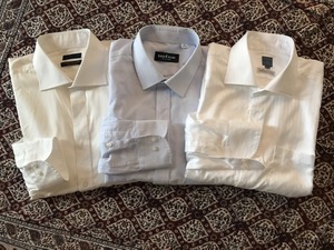 ドレスシャツYシャツ　3本　USED 　Lサイズ　　４１－８４～８６