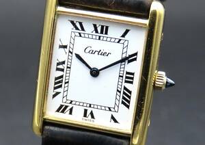 希少 1円～! 稼働品 Cartier カルティエ プレマストタンク LM 4番台 手巻き Cal.2512 ヴィンテージ レディース腕時計 TTKLG5554