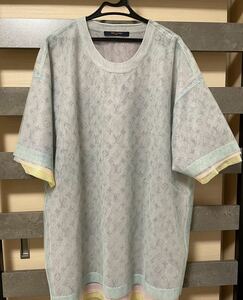 20SS LOUIS VUITTON ルイヴィトン LV Monogram Tulle Tee モノグラム チュール レイヤード半袖Tシャツ マルチカラー サイズ M