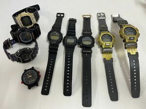 401h CASIO カシオ G-SHOCK 腕時計 部品取り RESISTANT まとめ 9本 DW-6700 DW-6900 DW-5600E DW-5900 DW-9000 DW-6630B AW-550