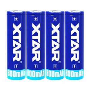 ◆新品 XTAR 大容量リチウムイオンバッテリー14500 800mAh 3.7V 充電池 4本 セット充電池専用ケース付Li-ion保護回路付 メーカー保証付！◆