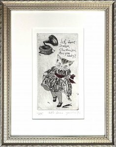 ◎山岡康子『let’sdance』銅版画★動物画【新品】