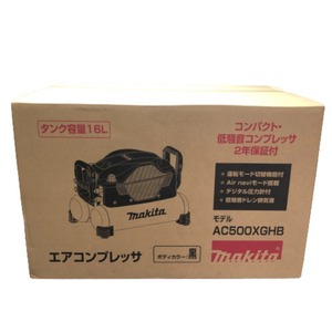 ◇◇ MAKITA マキタ エアコンプレッサー タンク容量 16L AC500XGHB 黒 未使用に近い