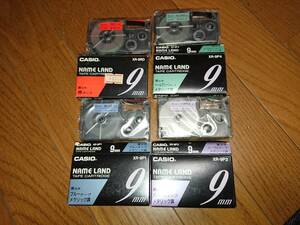 カシオ　ネームランド　9mm　テープ　4本セット