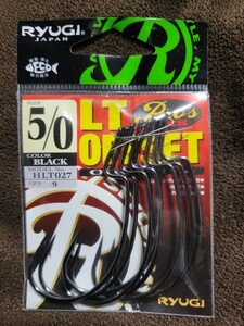 ★RYUGI★LT OFFSET Pro’s PACK SIZE 5/0 Color BLACK 開封済未使用品 8本 リューギ ロングスロート オフセットフック プロズパック