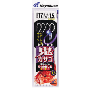 【10Cpost】ハヤブサ SE704 鬼カサゴ ケイムラフック 2本鈎2セット 上針18号 ハリス8号(haya-790655)