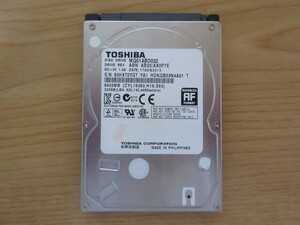 ①中古HDD TOSHIBA 320GB 2.5インチ 厚さ7mm 【ジャンク】