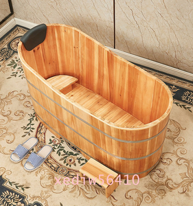 高品質 強くお勧め☆木製浴槽 バスタブ 美容院サウナ　成人バケツ お風呂 家庭用シャワー 