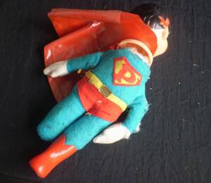 当時物 古い 不二家 ペコちゃん スーパーマン ソフビ 人形 ジャンク 27ｃｍ 昭和レトロ