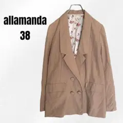 S603【allamanda アラマンダ】38　レディース ダブルジャケット