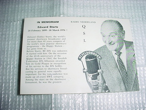 オランダ　1976年　ラジオ・ネーデルランドのベリカード　