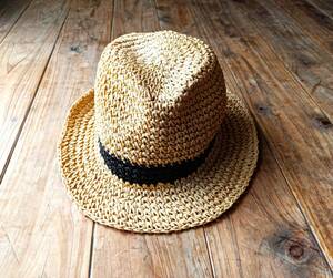 ニューヨークハット NEW YORK HAT ペーパーハット 100% PAPER 帽子 約58㎝ 美品 麦わら帽子 ストローハット 