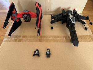 LEGO STAR WARS　6206 custom TIE Interceptor & 7140 custom X-wing Fighter 2点セット　レゴ　レア　カスタム　スターウォーズ