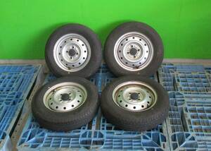 ★スズキ アルトバン★ 夏タイヤ&鉄ホイール4本セット 145/80R13 PCD100 SUMMER TIRES & STEEL WHEELS SET(4pcs) FOR SUZUKI ALTO VAN