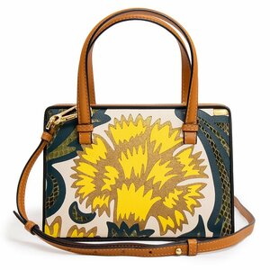 （未使用　展示品）ロエベ LOEWE ポスタルスモールバッグ フローラル ショルダー ハンドバッグ ソフトカーフ レザー イエロー 303.29.W85