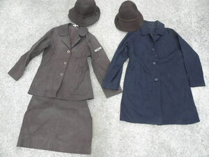 a24 名古屋市交通局 バスガイド 制服 まとめて ※色あせ 汚れ / 昭和レトロ バス 乗り物 バスガール コスプレ 