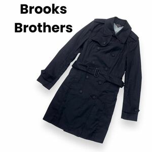 Brooks Brothers トレンチコート　ベルト付き　背抜き　紺 0 アウター