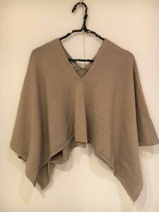 cobano knit poncho コバノ ニット ポンチョ グレー ベージュ ウール phatee ファッティ