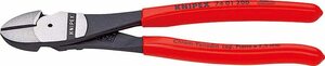 クニペックス KNIPEX 7401-200 強力型斜ニッパー(硬線用) (SB)